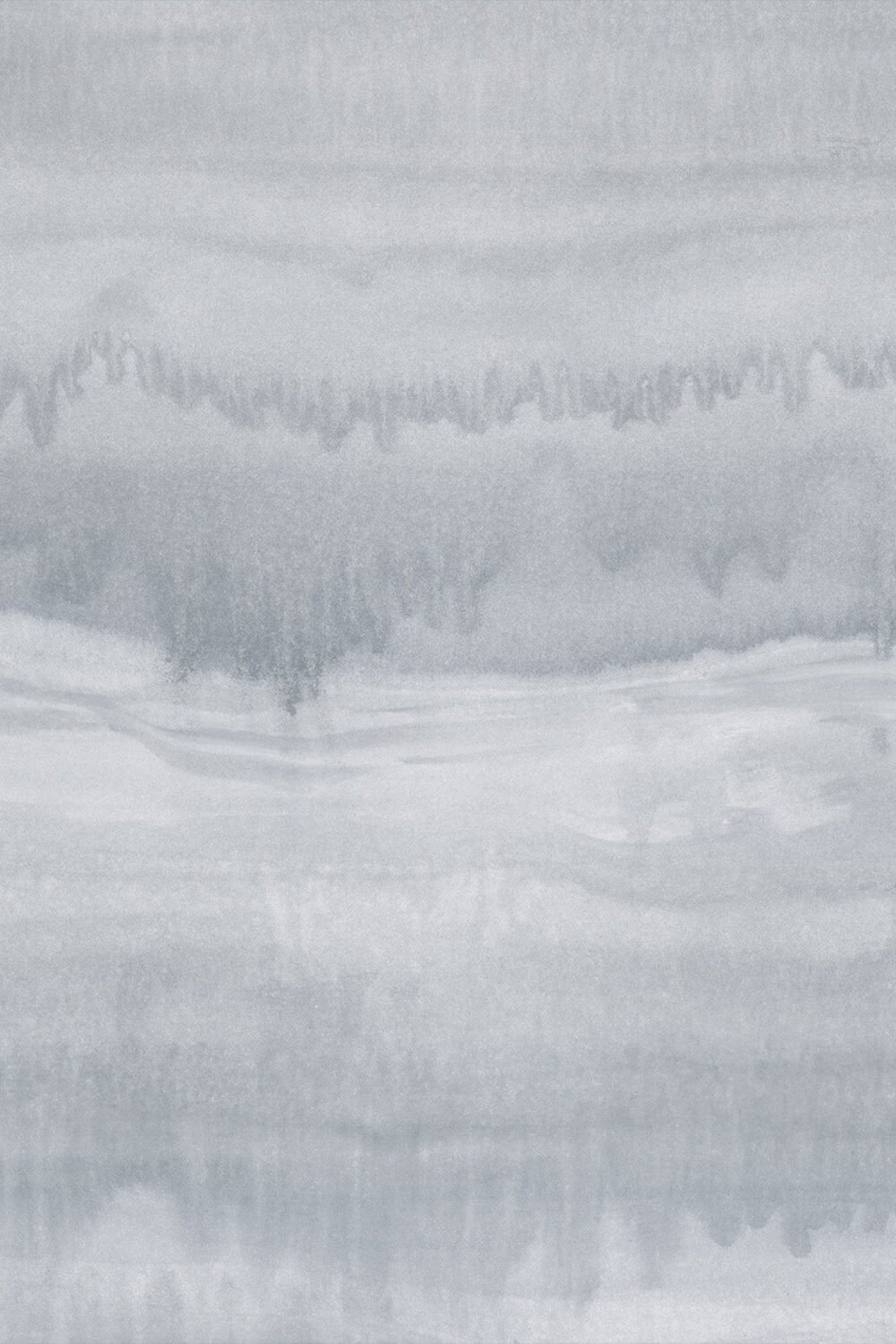 Mineral Fade Panoramic Painted Mural in Grey Wallpaper