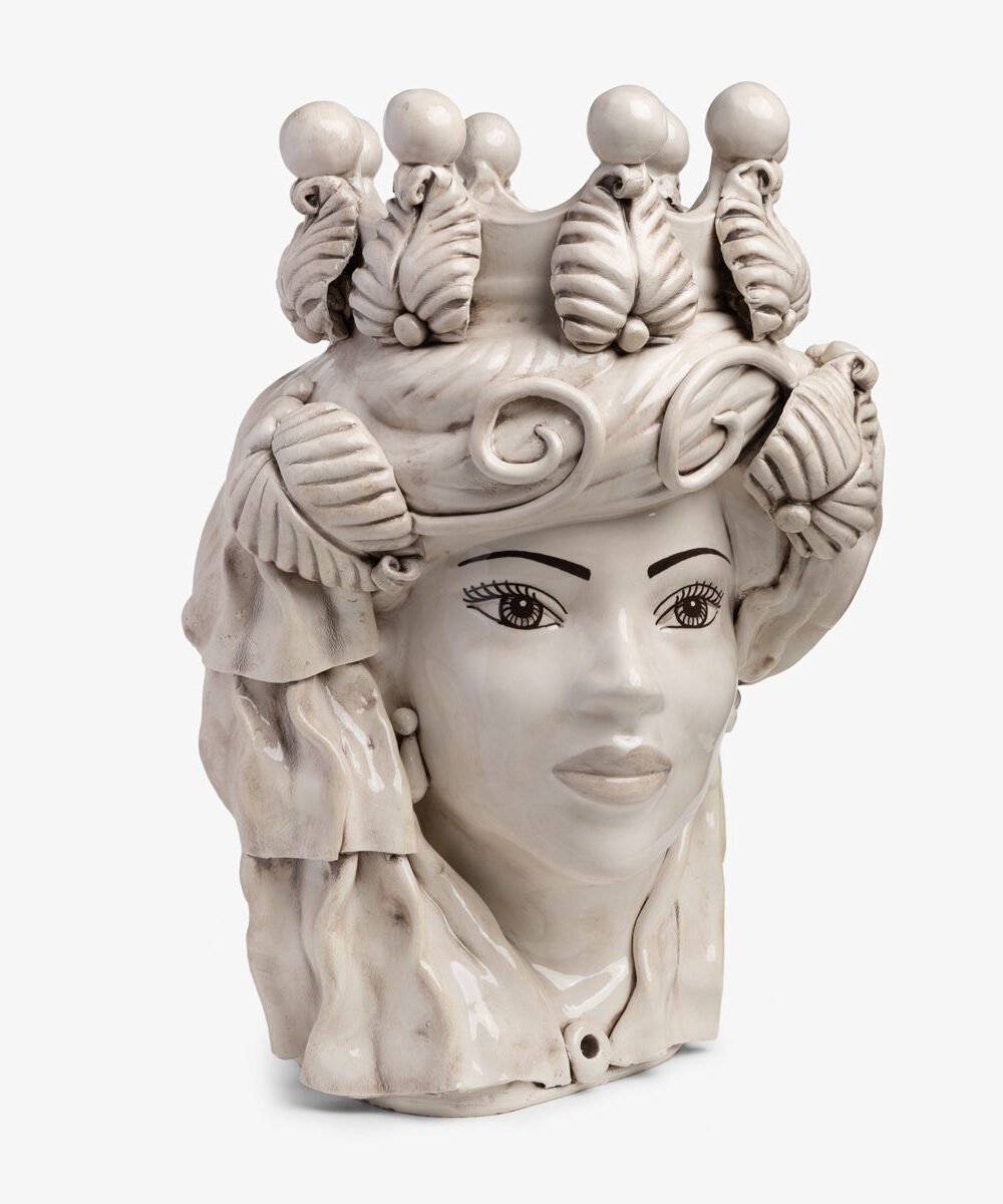 Moro Head Sicilian Lady (White 60cm)