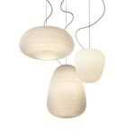 Nordic Modern Ribbed Opal White Globe Glass Pendant Light