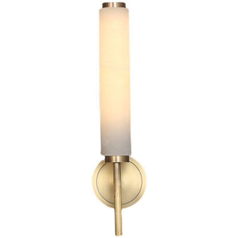 Nordic Brass Marble Tube Wall Light