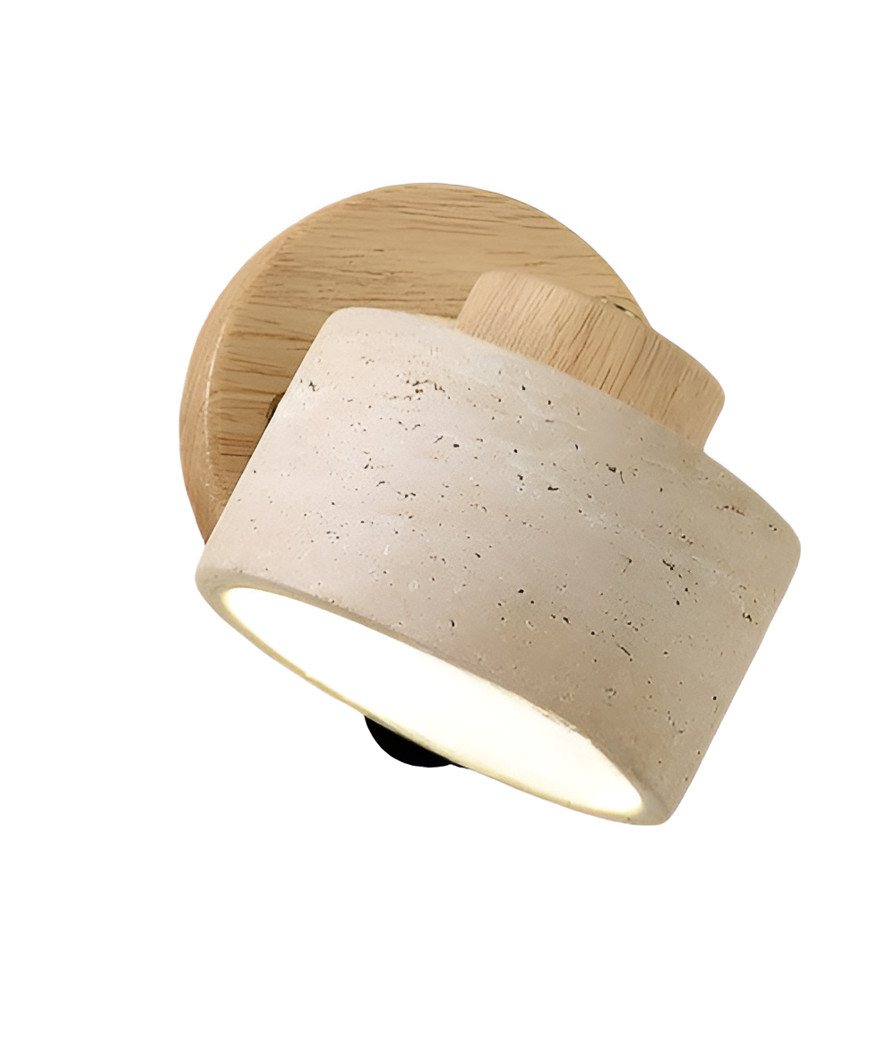 Study Reading Minimalist Travertine Stone Wall Light