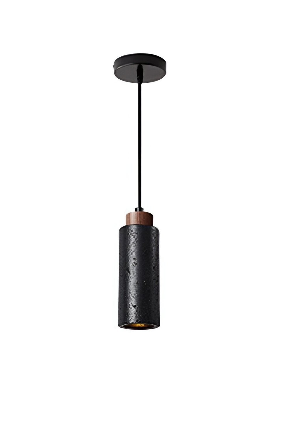 Morvain Medieval Black Travertine Pendant Light