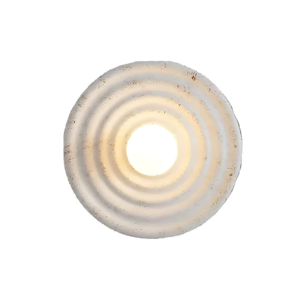 Wabi-Sabi Resin Round Circle Wall Light