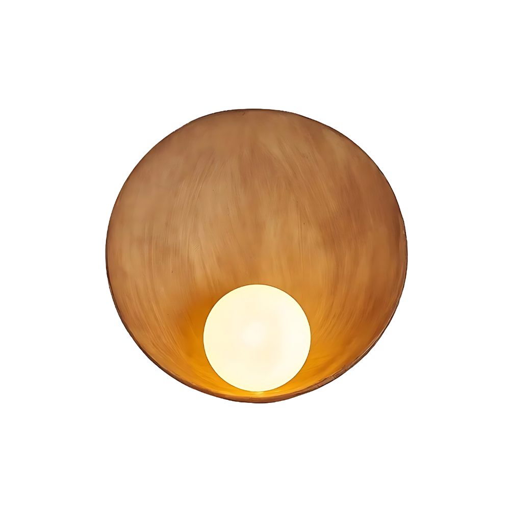 Serenity Modern Resin Japandi Metal Wall Lamp