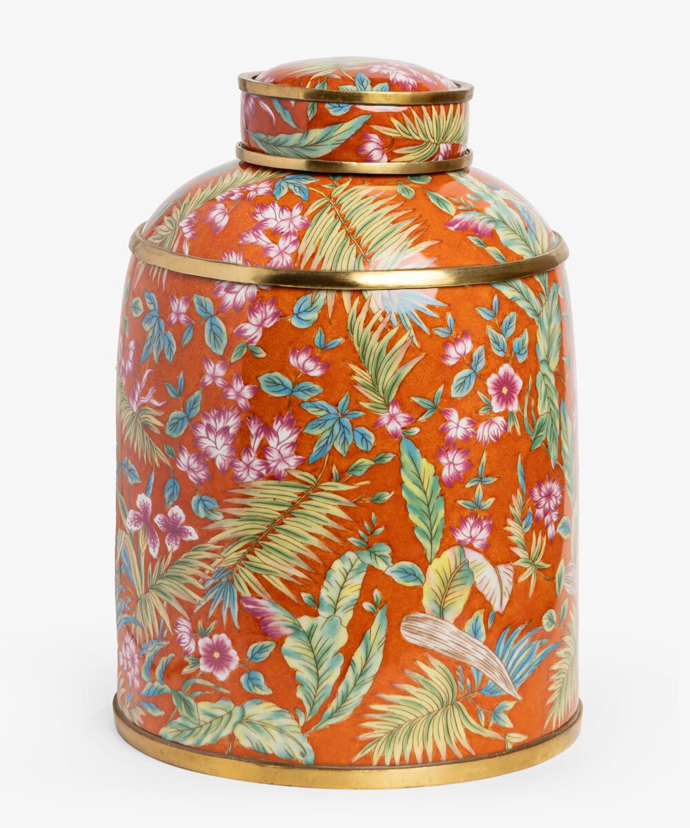 Barclay Palm Leaves Round Jar (33cm)