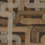 Painted Pathways in Brown Wallpaper