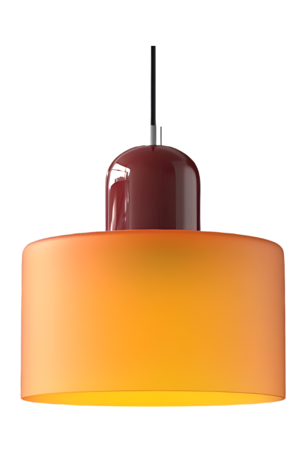 Nordic Iron Body Two-Tone Glass Pendant Light