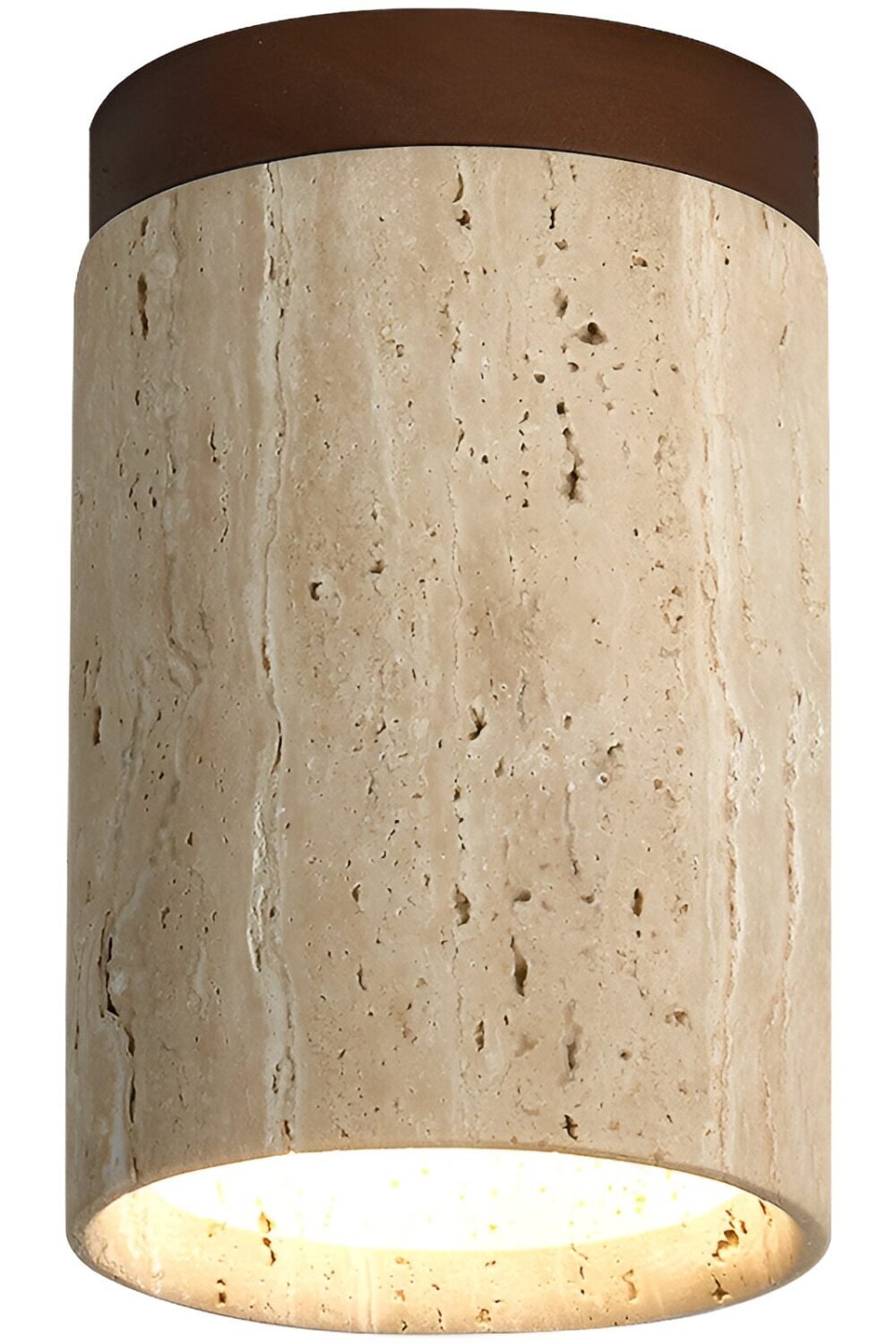 Orin Retro Travertine Flush Mount Ceiling Light
