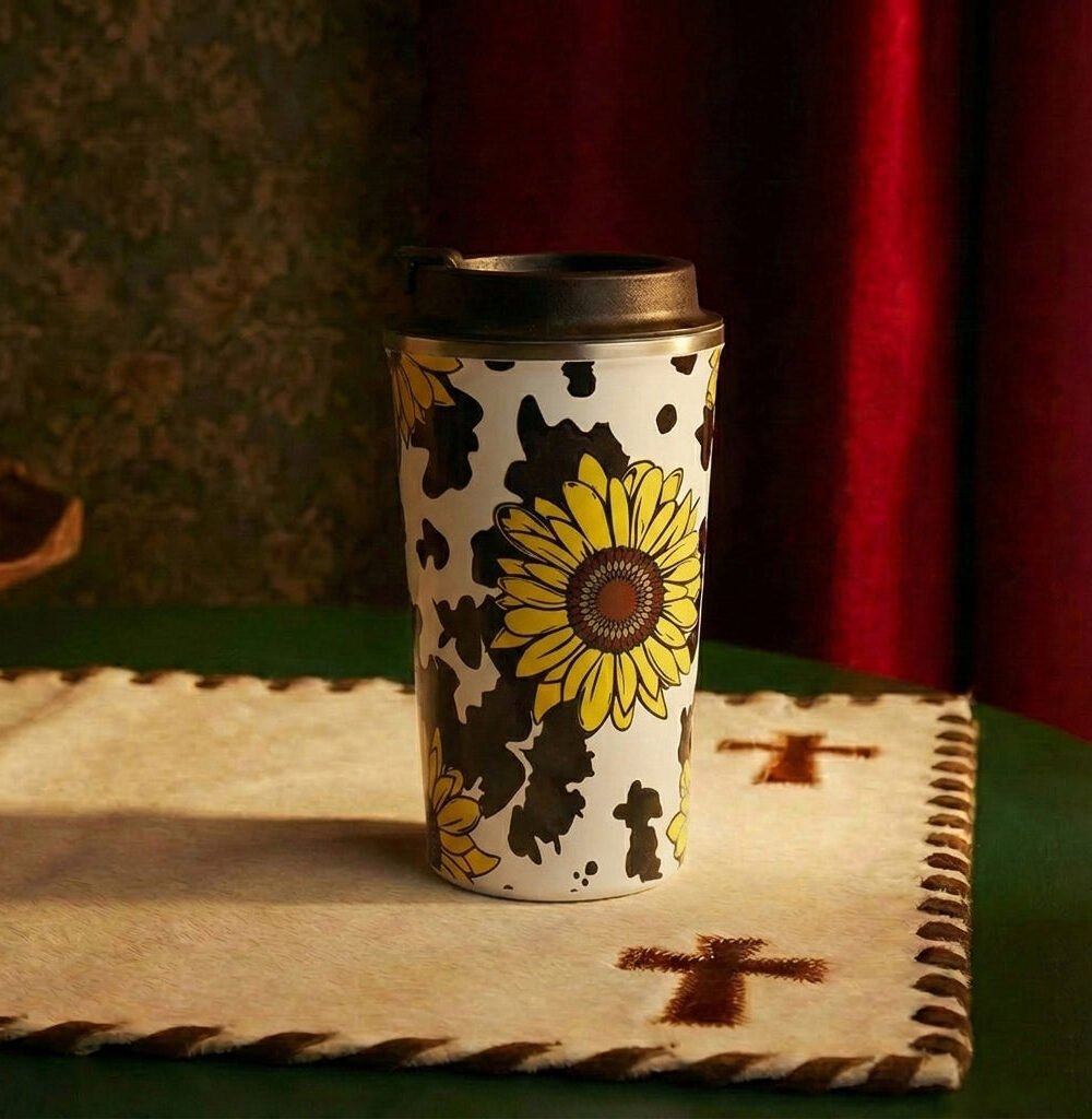 Western Trail Brew Stainless Steel Mug In Sunflower Yellow