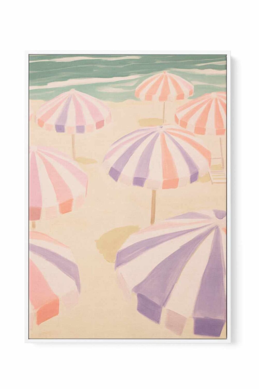 Seaside Stripes I | Framed Canvas Art Print