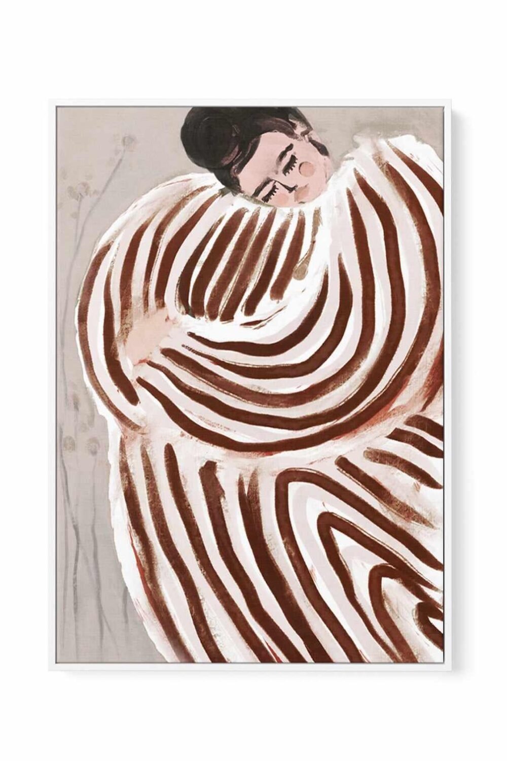 Striped Embrace By Rich Styles | Framed Canvas Art Print