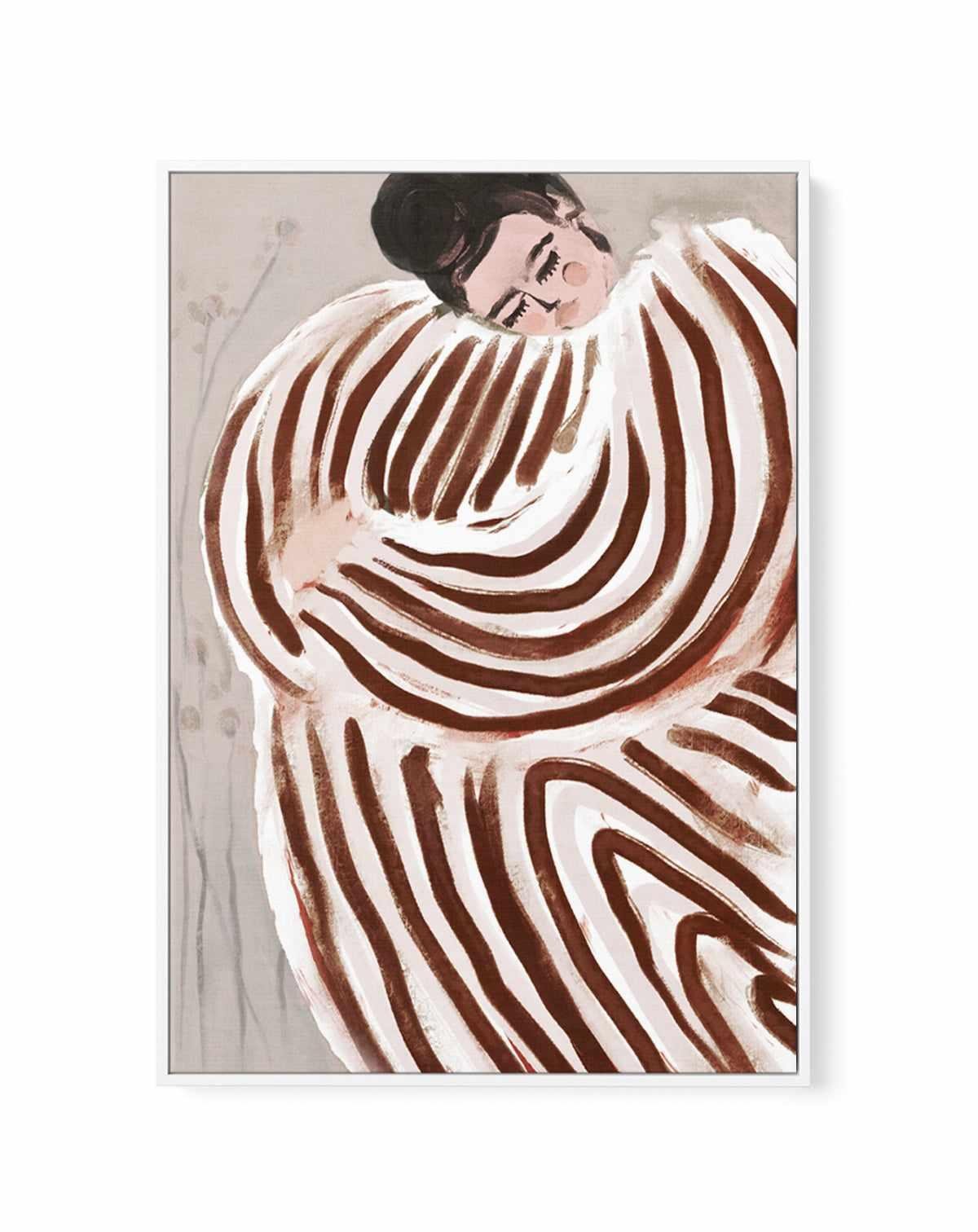 Striped Embrace By Rich Styles | Framed Canvas Art Print