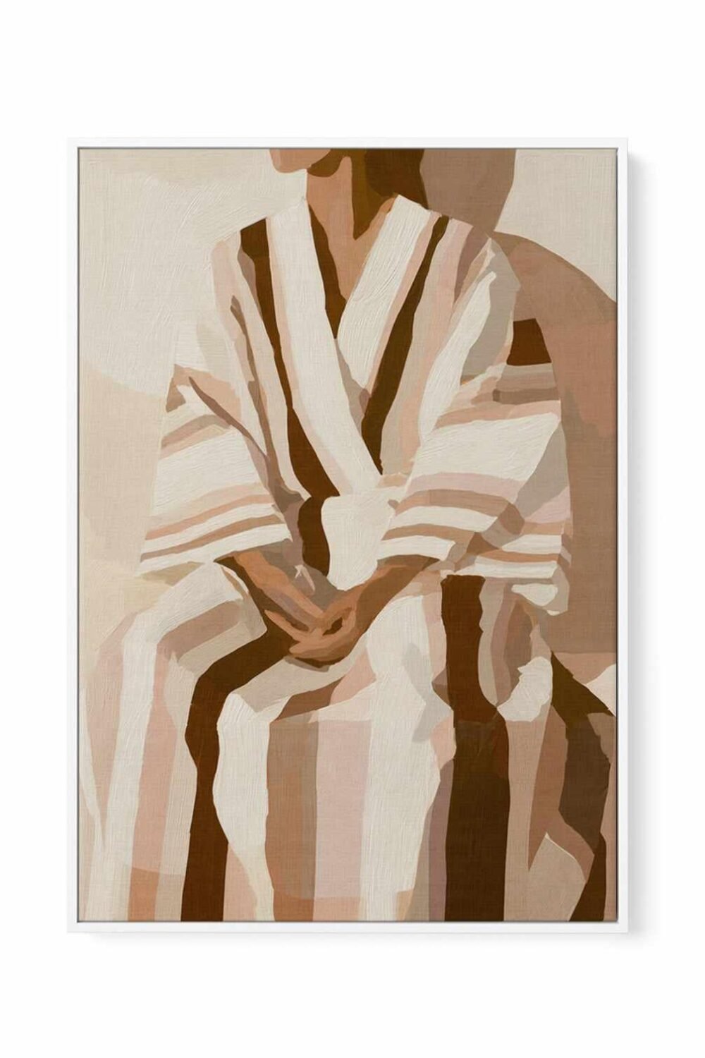 Striped Kimono I | Framed Canvas Art Print