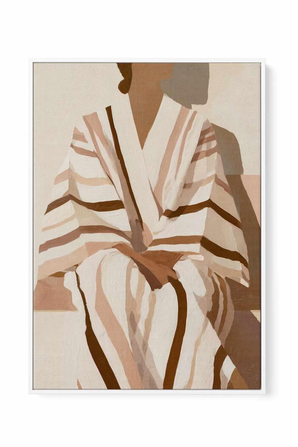 Striped Kimono II | Framed Canvas Art Print