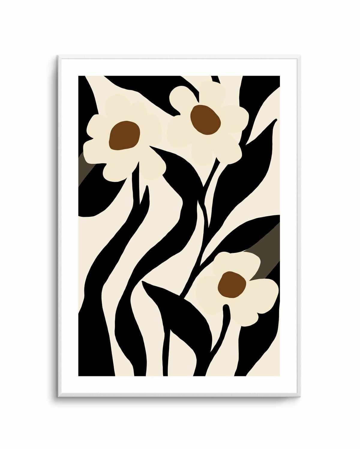 Stylized Floral In Black By Rich Styles | Art Print