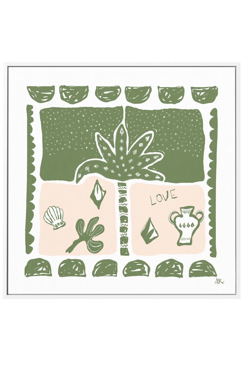 Summer Nights Forest Green By Rich Styles | Framed Canvas Art Print