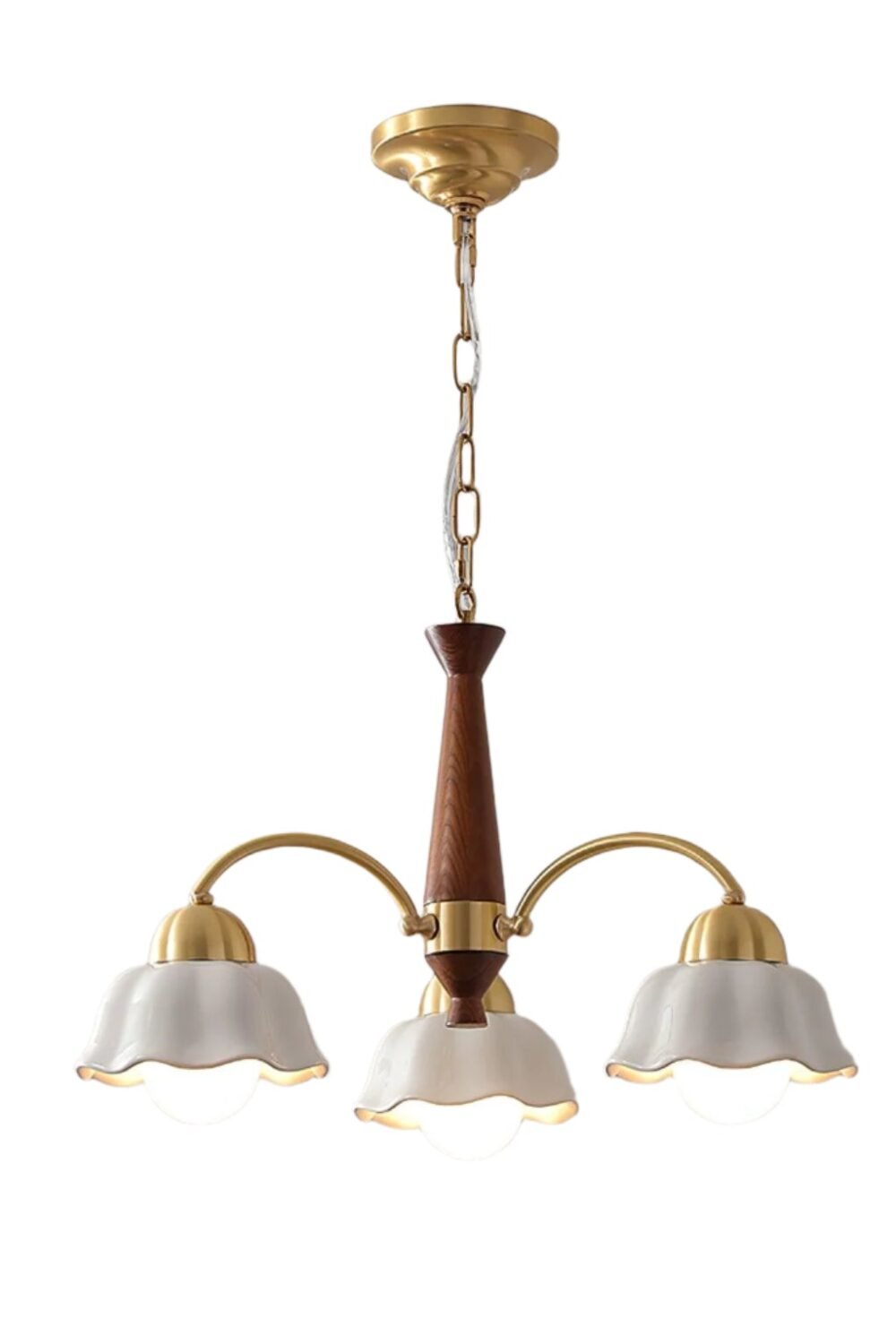 Vittorio Mid Century Copper Ceramic Chandelier