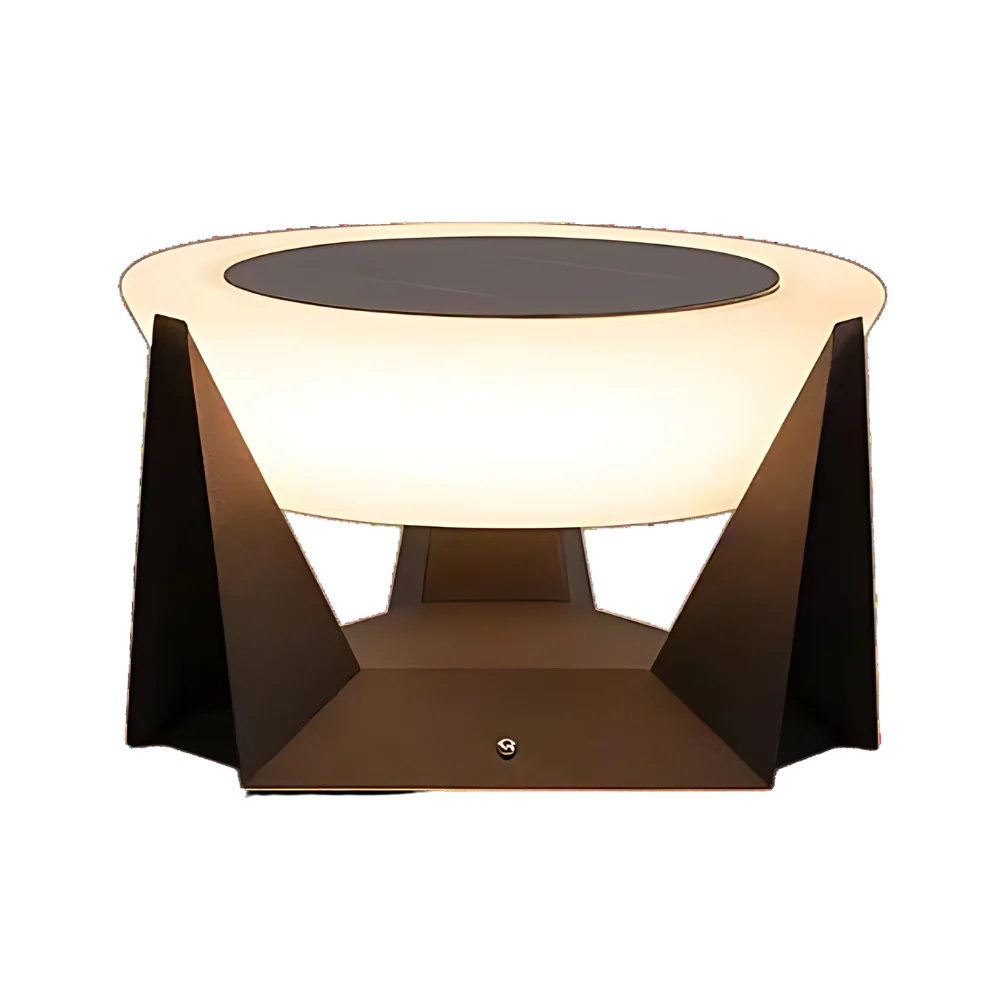 Illuminated Landing Modern Solar Iron Outdoor Lamp
