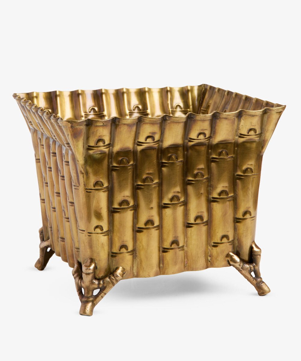 Bamboo Brass Planter