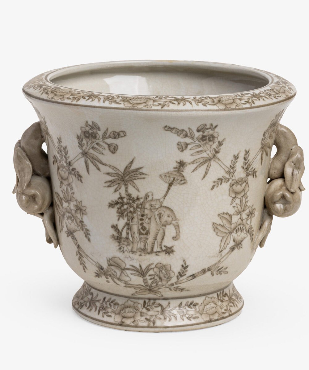 Elephant Round Handled Planter (18cm)