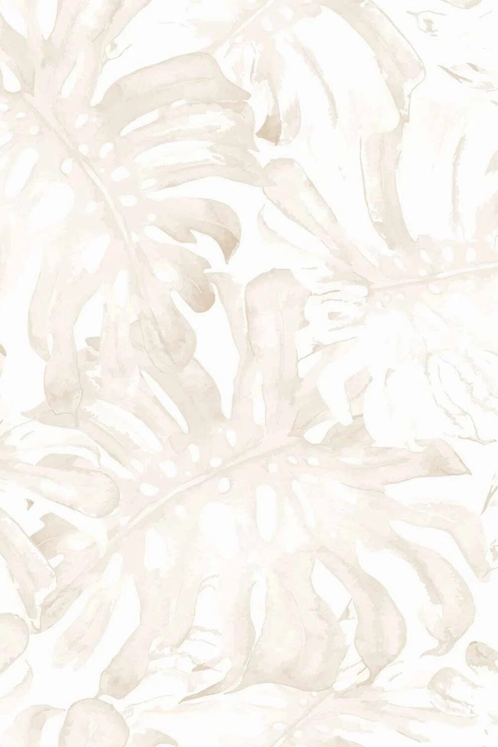 Beige Monstera Wallpaper