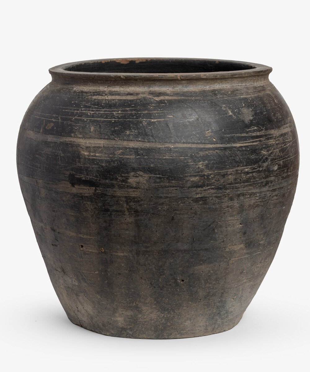 Ceramic Pot (35cm, Black)