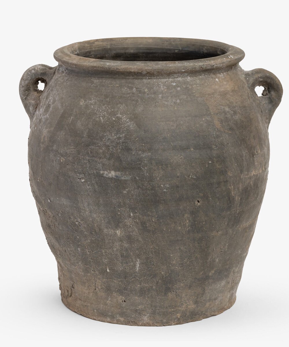 Ceramic Pot with Handles (25cm, Black)