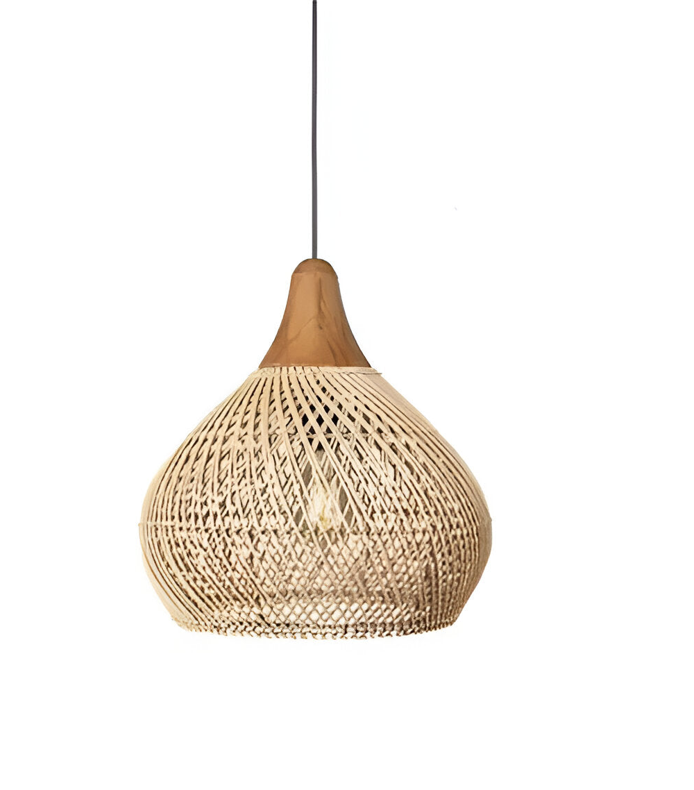 Boho Style Rattan Pendant Light