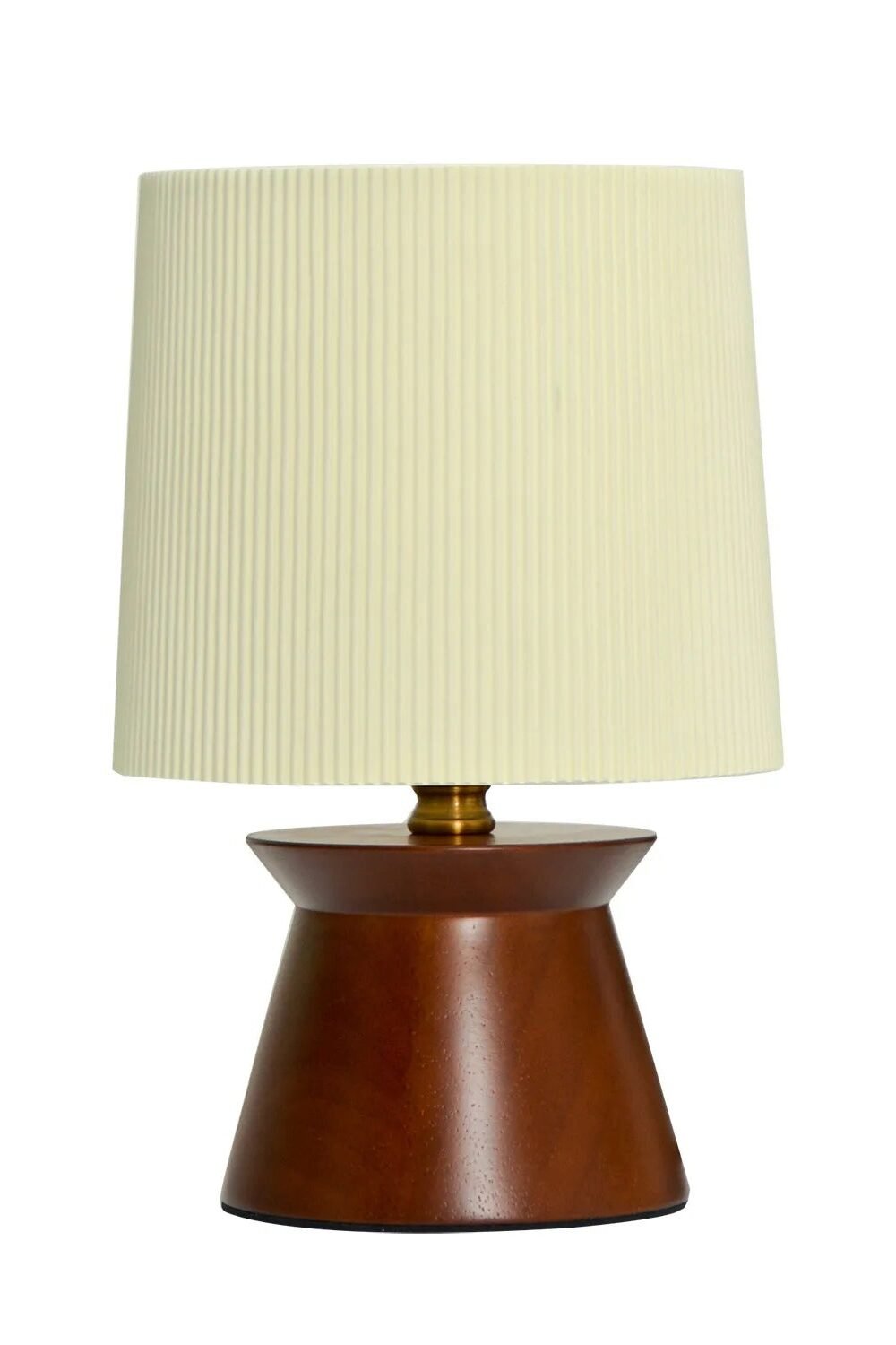 Retro Solid Wood Striped Table Lamp