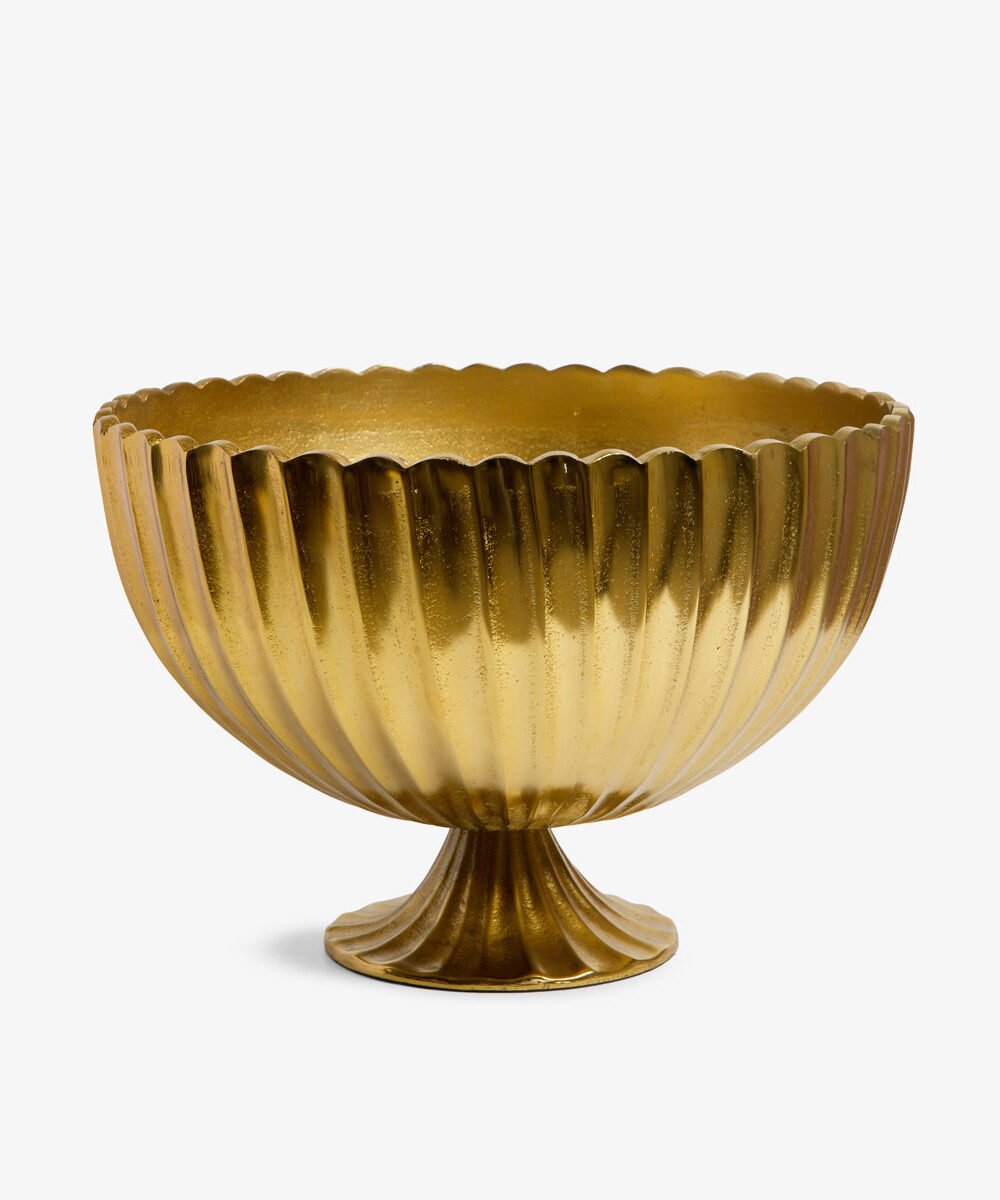 Fluted Round Bowl (Gold)