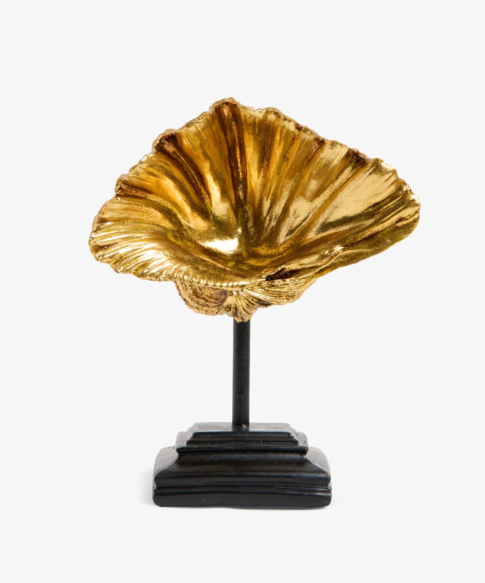 Clam On Stand (Gold)