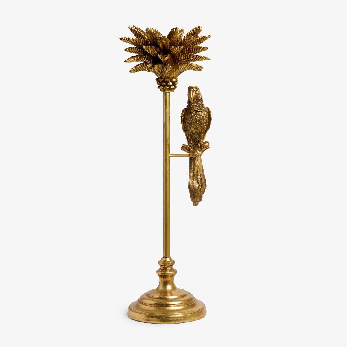 Majestic Parrot Candle Holder (Gold)