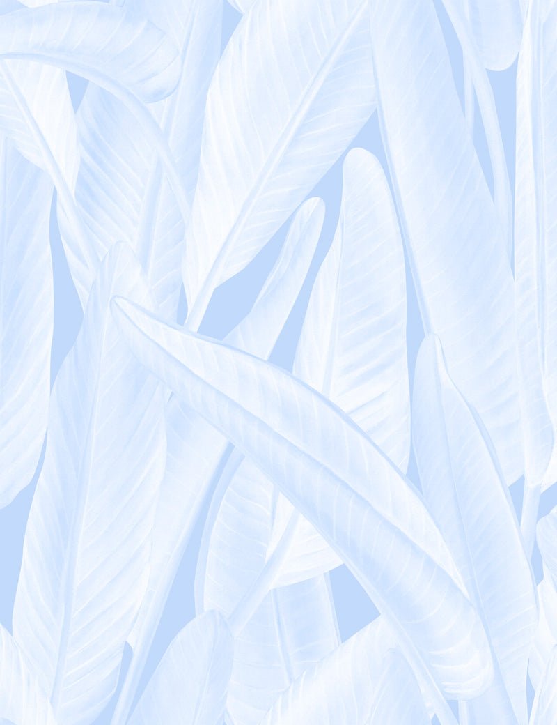 Gold Coast Palm in Light Blue Wallpaper