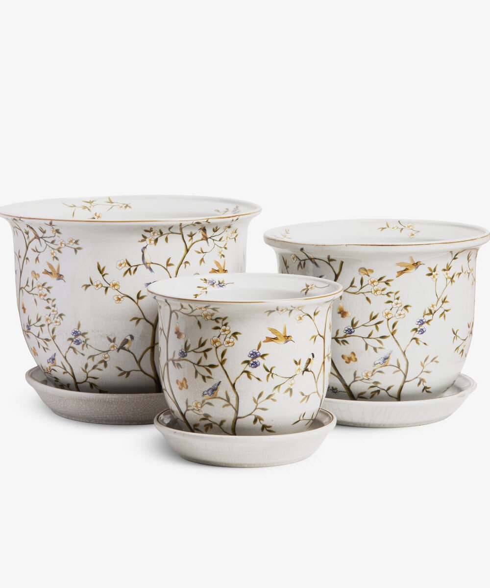 Hummingbird Planters With Saucer