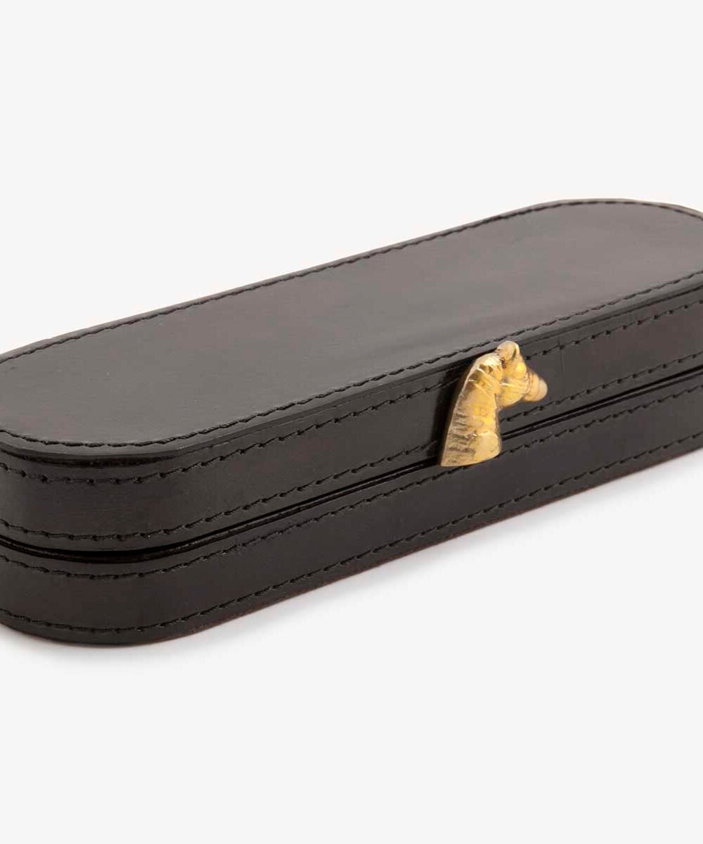 Leather Box With Horse (Black)