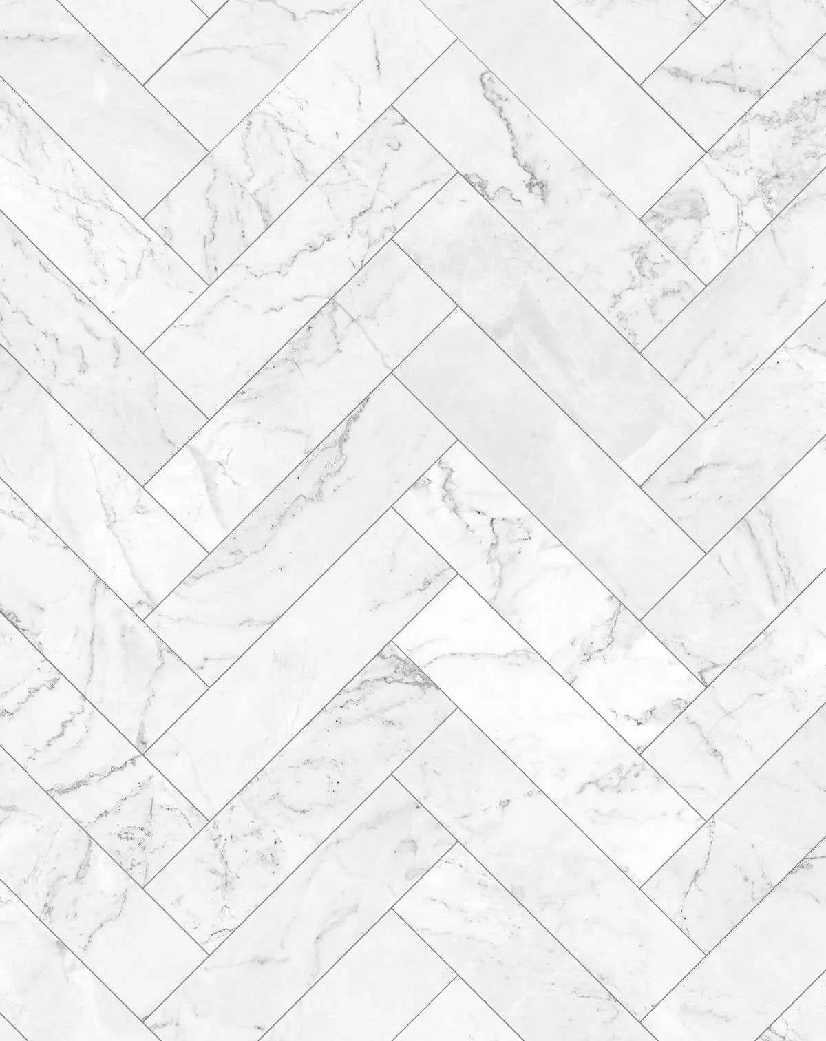 Marble Herringbone Tile Wallpaper