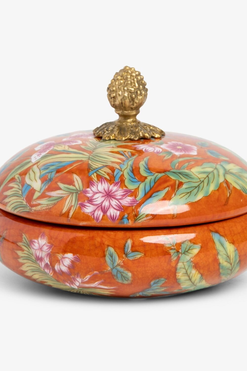 Barclay Palm Leaves Dish With Acorn Lid