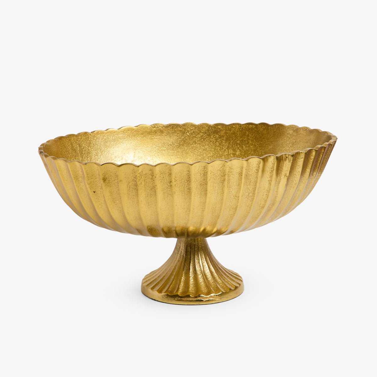 Fluted Oval Bowl (Gold)
