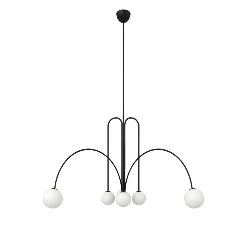 Nordic Gran Finale Nordic White Glass Metal Pendant Light