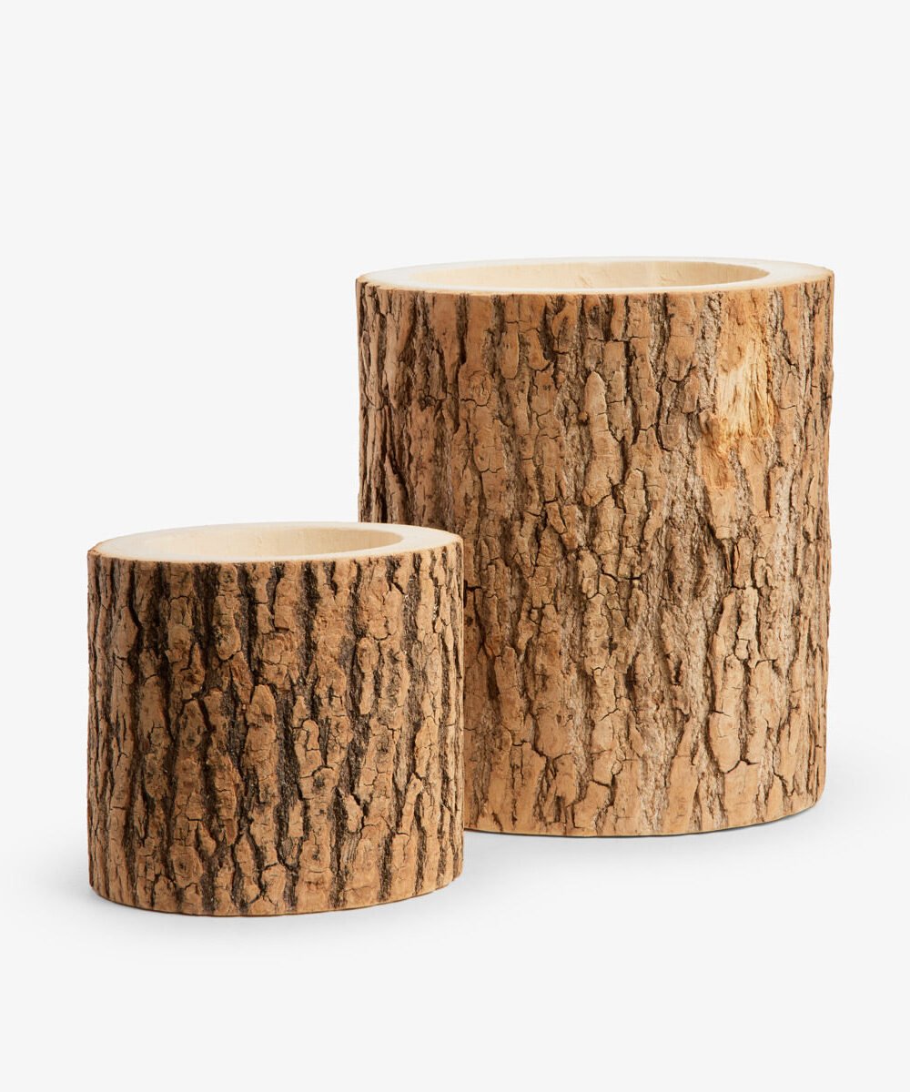 Tree Trunk Rustic Wood Planters