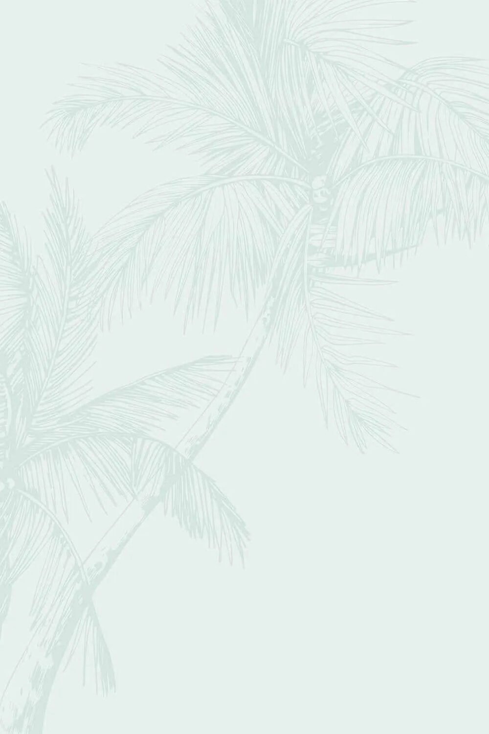 The Palms Wallpaper in Seafoam