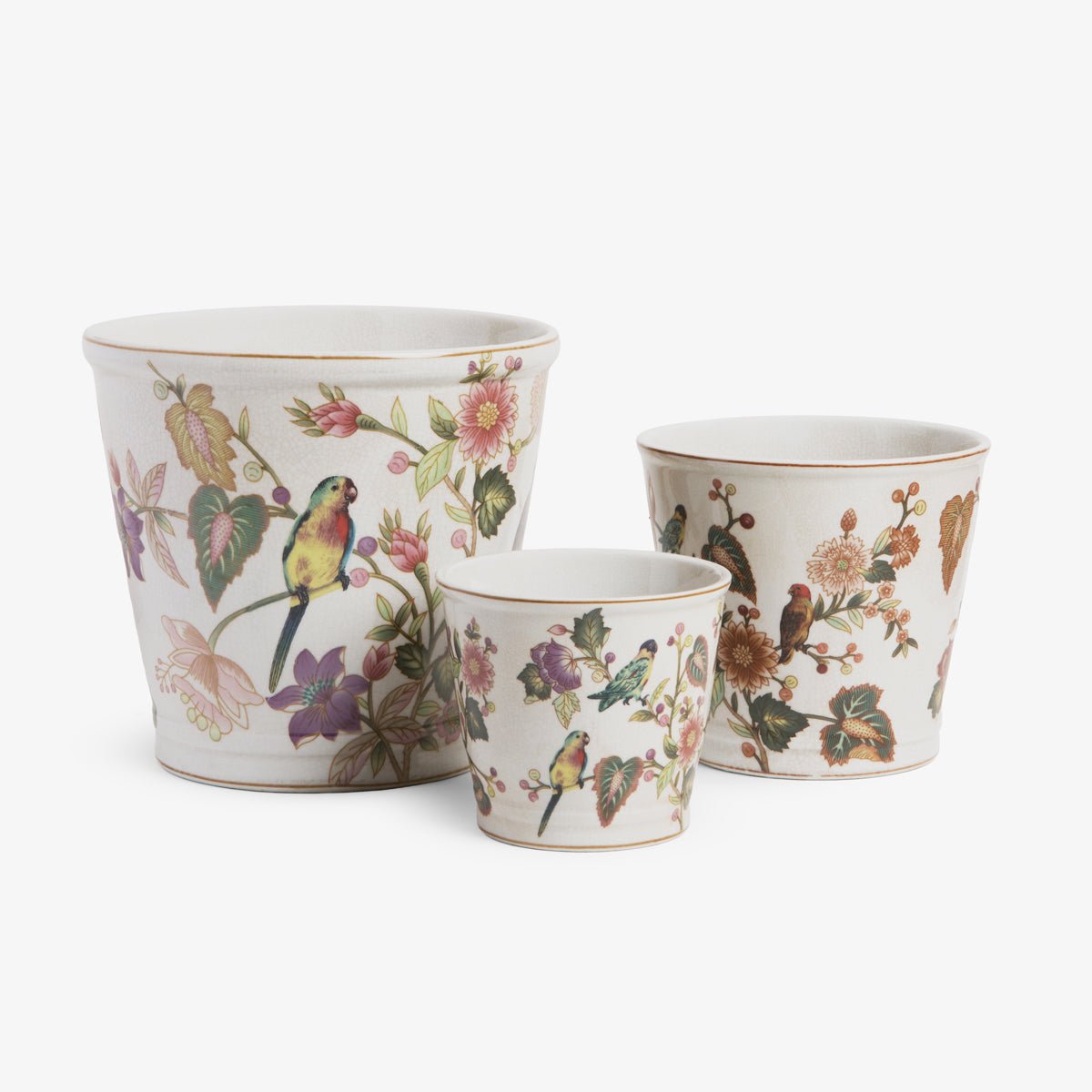 Tropical Bird & Flower Planters