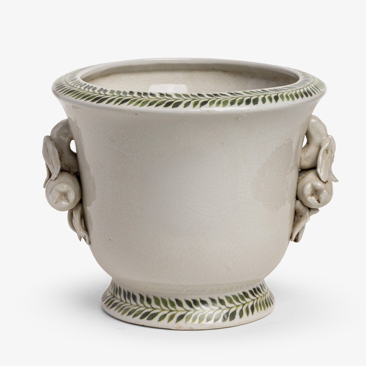 Vine Leaf Round Handled Planter (18cm)